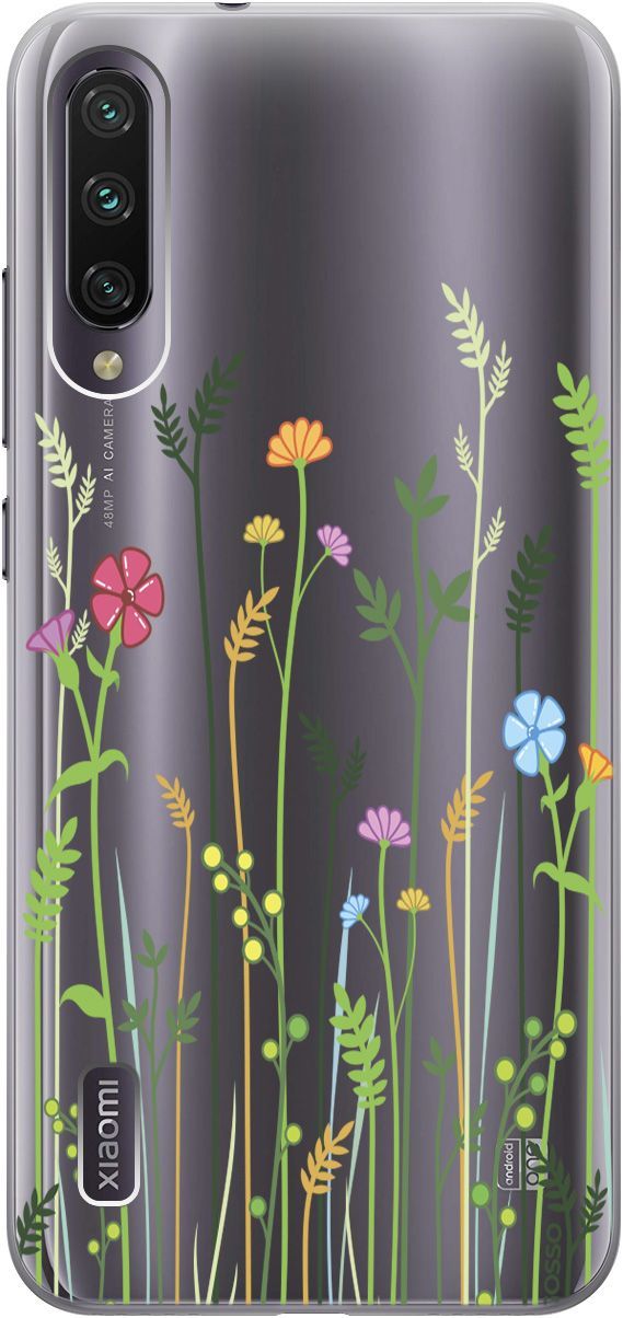 

Чехол на Xiaomi Mi A3 "Flowers and Fern" прозрачный, Прозрачный;желтый, 703