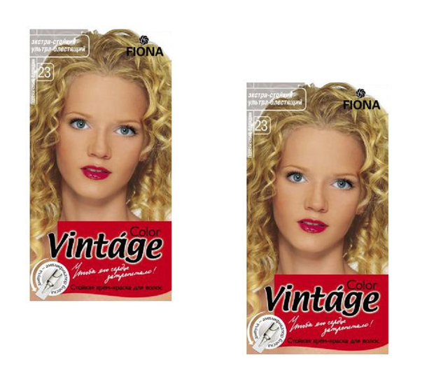 

Краска для волос Fiona Vintage Color тон 23 Пшеничный блондин 2шт