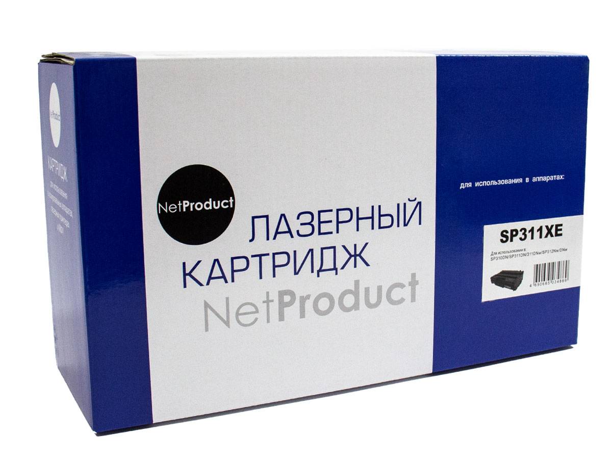 

Картридж NetProduct (N-SP311XE) для Ricoh Aficio SP310DN/SP311DN/311DNw/SP312Nw/DNw, 6,4K, Черный
