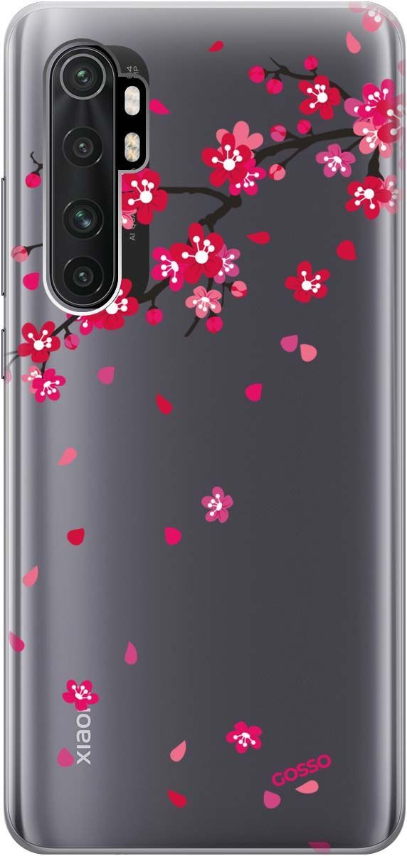 

Чехол на Xiaomi Mi Note 10 Lite "Sakura" прозрачный, Прозрачный;коричневый, 154