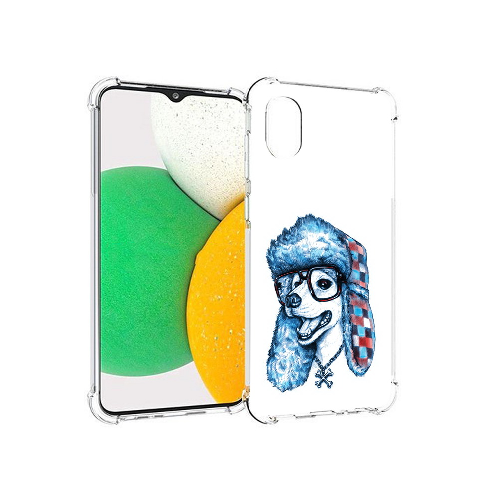 

Чехол MyPads Tocco для Samsung Galaxy A03 Core зимний пес (PT224480.538.362), Прозрачный, Tocco