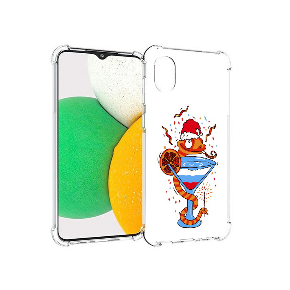 

Чехол MyPads Tocco для Samsung Galaxy A03 Core змейка (PT224480.538.364), Прозрачный, Tocco