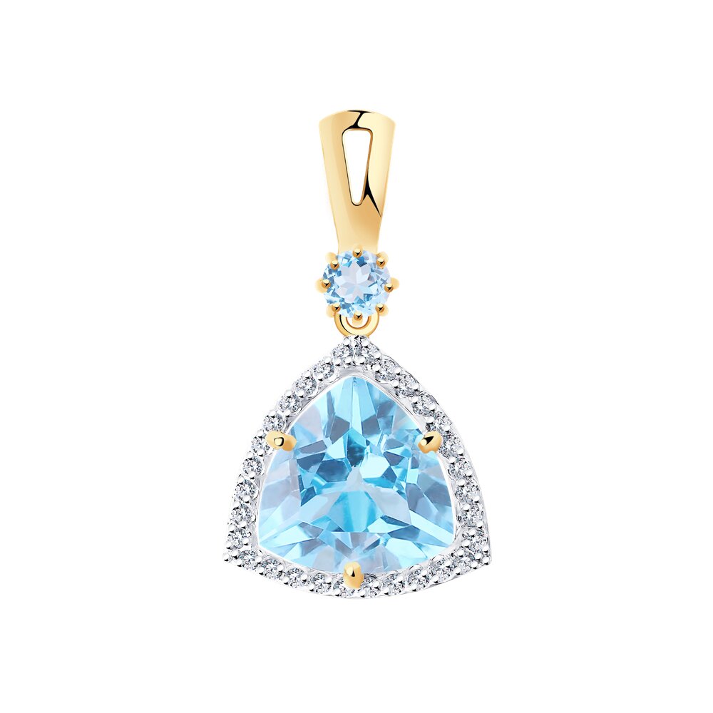 

Кулон из золота Diamant 51-330-00865-1, фианит/топаз, 51-330-00865-1