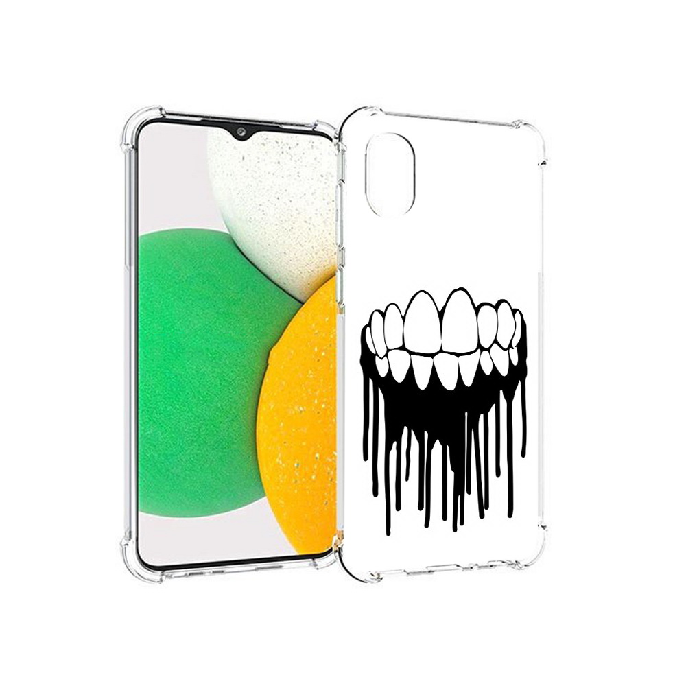 

Чехол MyPads Tocco для Samsung Galaxy A03 Core зубы (PT224480.538.372), Прозрачный, Tocco