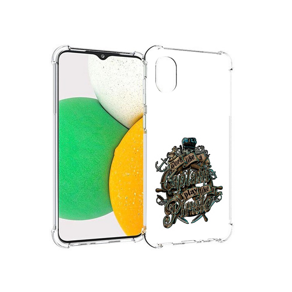 

Чехол MyPads Tocco для Samsung Galaxy A03 Core капитан пиратов (PT224480.538.385), Прозрачный, Tocco