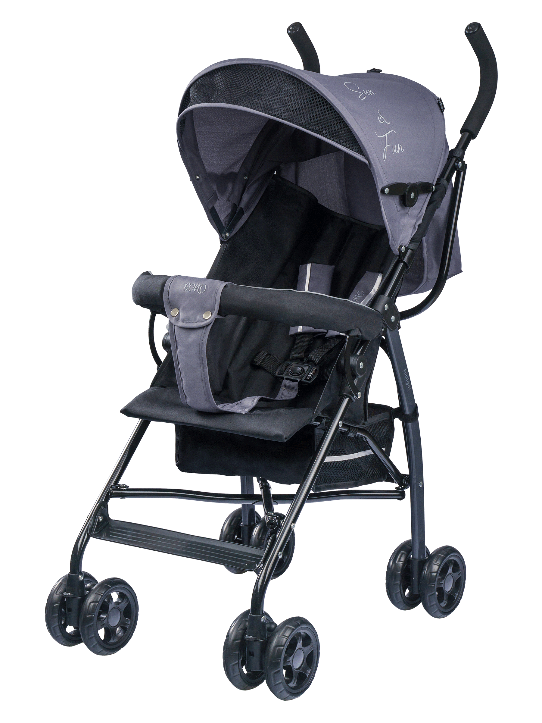 Коляска трость прогулочная Indigo BONO графит 4694₽