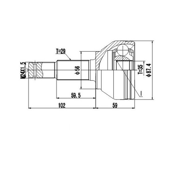  Шрус Наружный Nissan X-Trail T31 (07--13) Zikmar арт. Z87106R