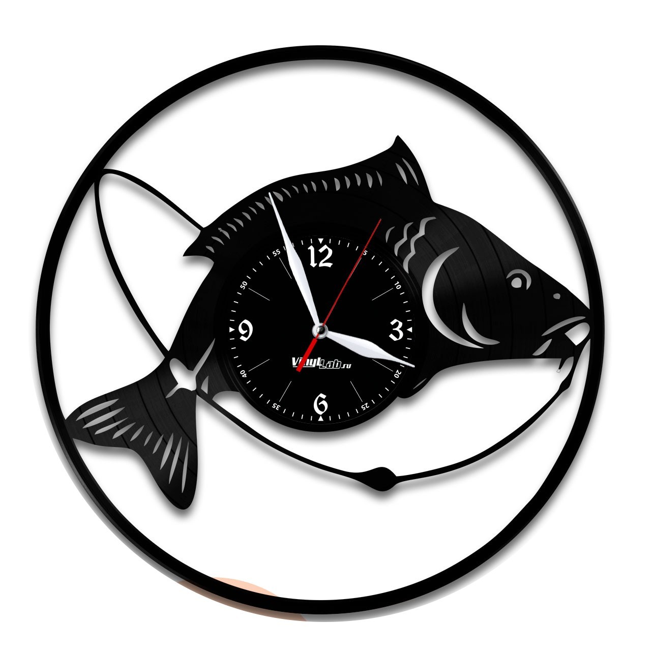 фото Часы из виниловой пластинки (c) vinyllab - рыбалка