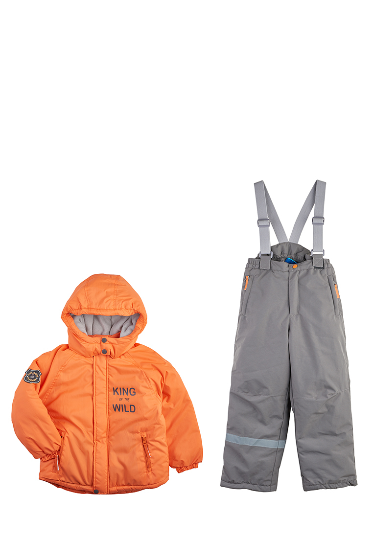 Комплект верхней одежды детский Max&jessi AW19C567 оранжевый/серый р.110