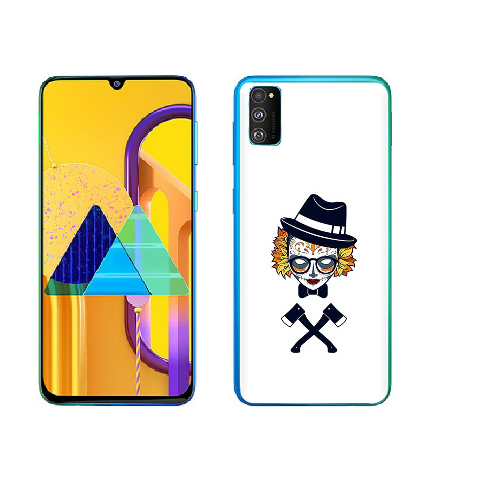 

Чехол MyPads Tocco для Samsung Galaxy M23 девушка в маске с топорами рисунок, Прозрачный, Tocco