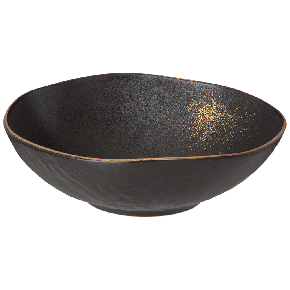 

Набор из 4 штук Салатник Bronco Midnight gold 20.5х6см, 900мл, фарфор (42-429_4), Черный