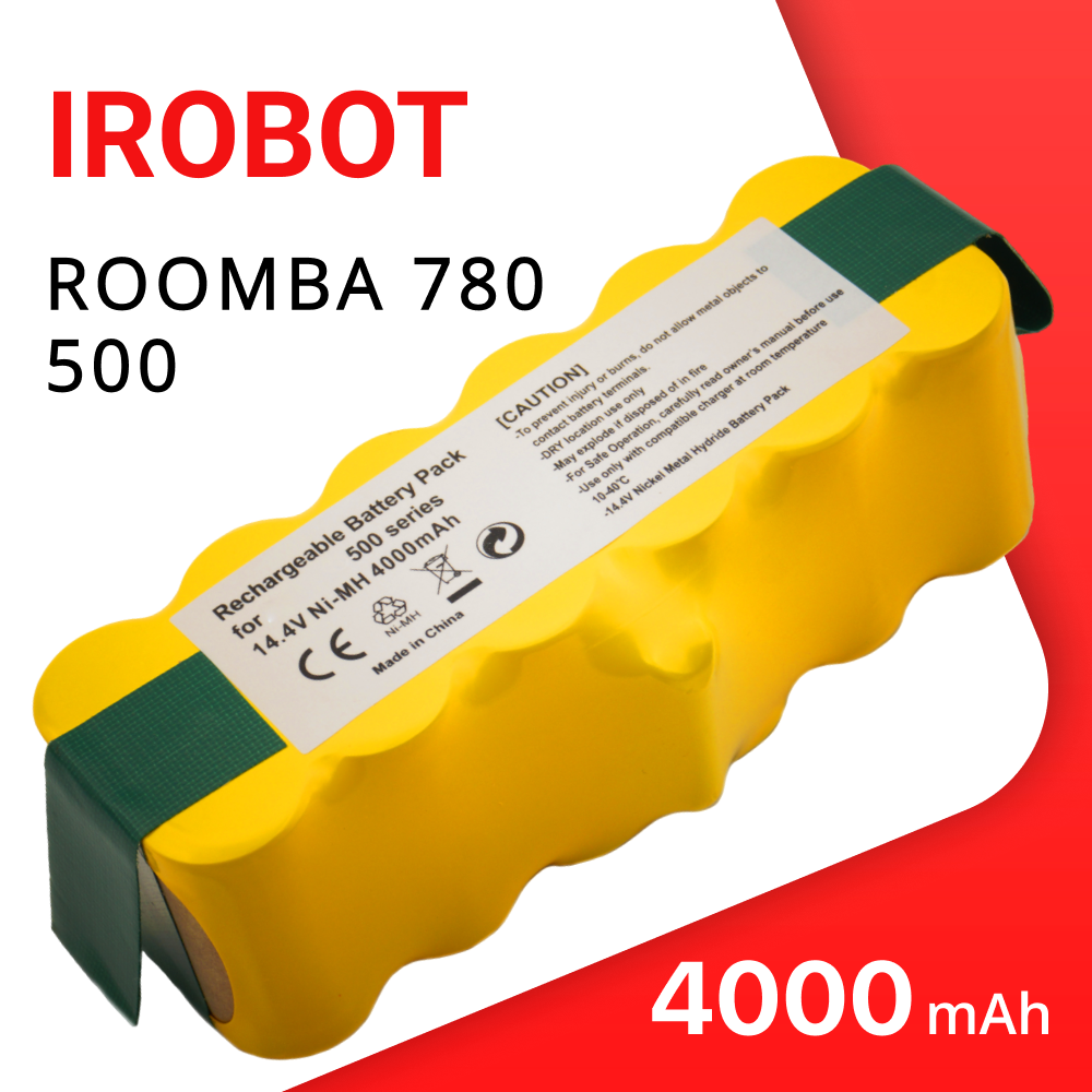 Аккумулятор для iRobot Roomba 780, 500, 760, 770 (14.4V, 4000mAh) аккумулятор pitatel vcb 002 irb r500 33m для irobot roomba