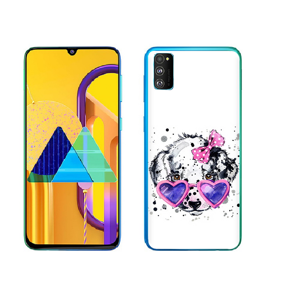 

Чехол MyPads Tocco для Samsung Galaxy M23 долматинец в очках (PT227329.604.337), Прозрачный, Tocco