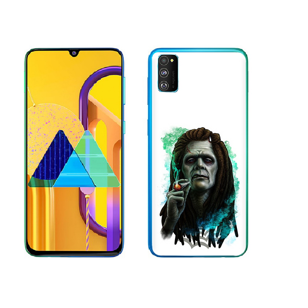 

Чехол MyPads Tocco для Samsung Galaxy M23 зеленый мужчина с сигаретой (PT227329.604.360), Прозрачный, Tocco