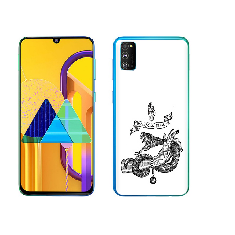 

Чехол MyPads Tocco для Samsung Galaxy M23 змея на руке рисунок (PT227329.604.366), Прозрачный, Tocco