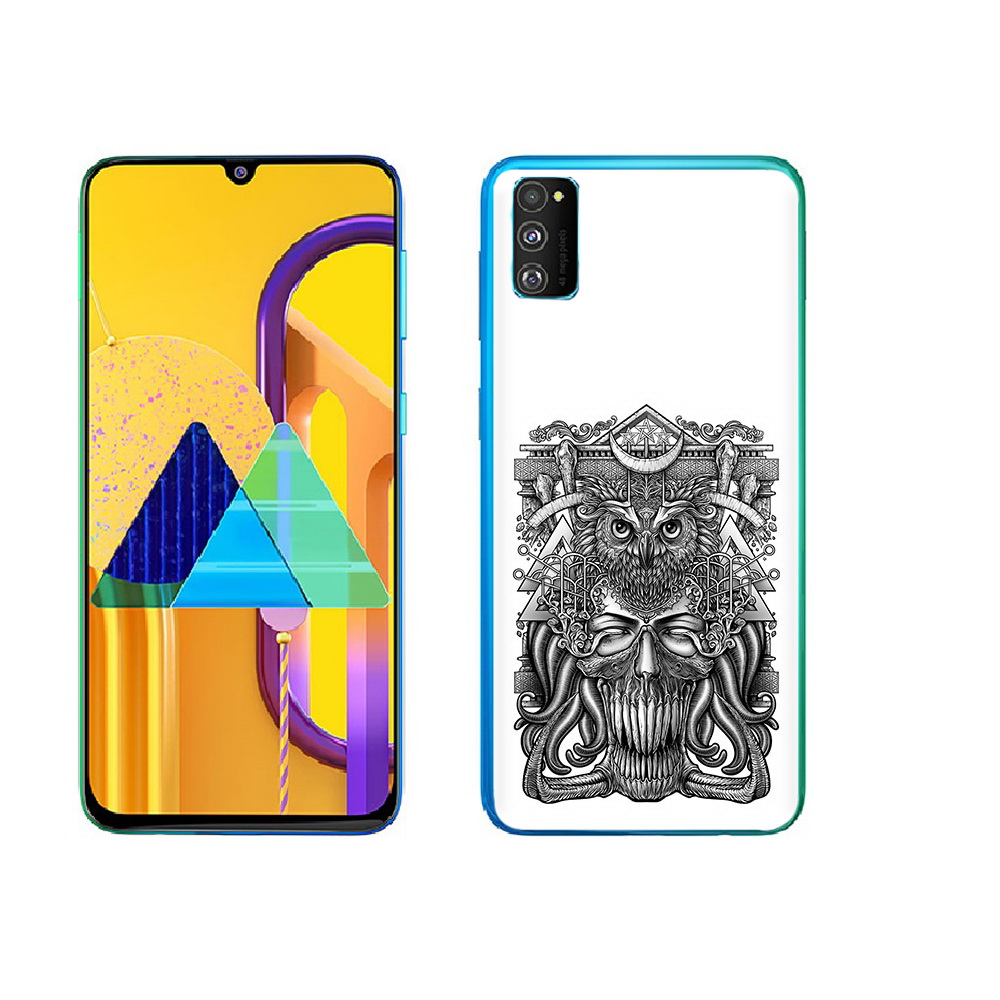 

Чехол MyPads Tocco для Samsung Galaxy M23 зубастая сова (PT227329.604.369), Прозрачный, Tocco