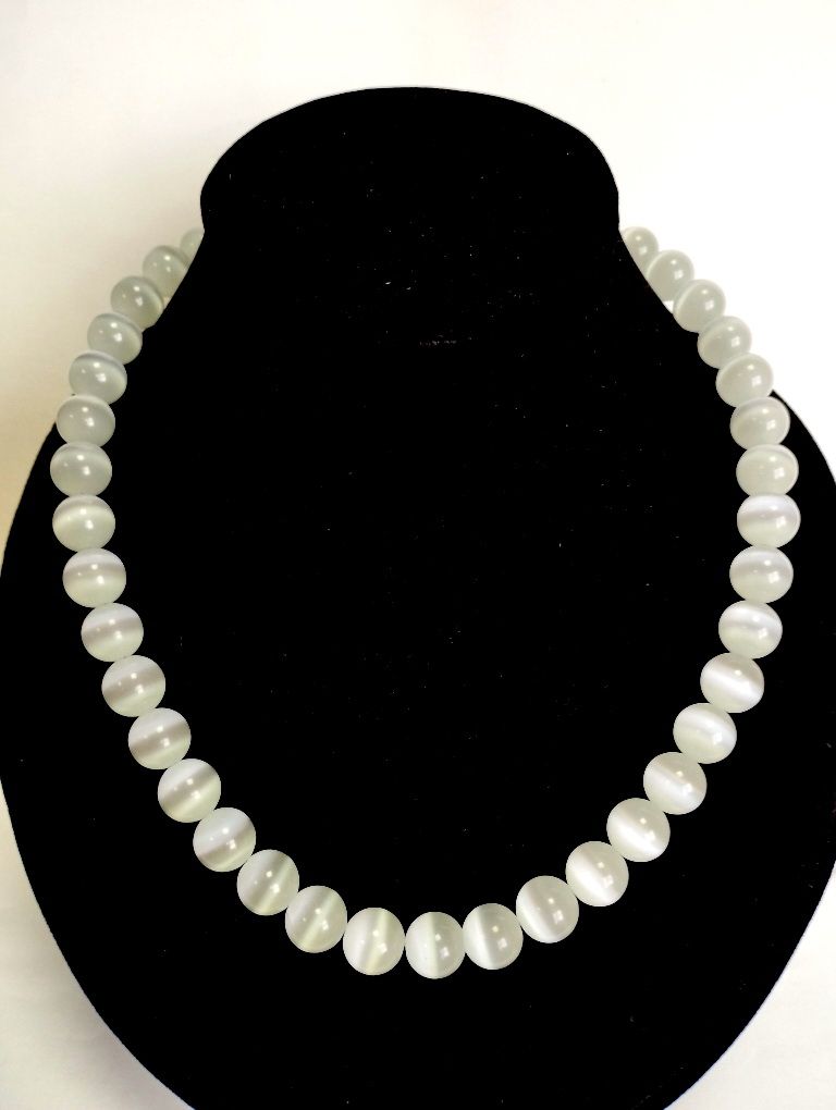 

Бусы из стали 45 см Красота камня Кошачий глаз, кошачий глаз, Кошачий глаз