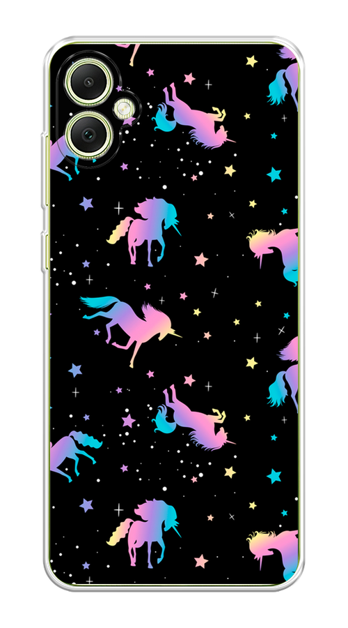 

Чехол на Samsung Galaxy A05 "Единороги градиент", Черный;розовый;голубой, 2108750-1