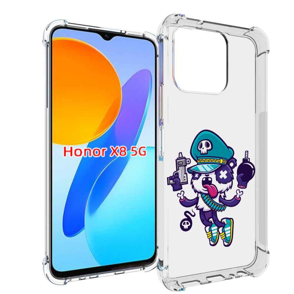 

Чехол MyPads персонаж с пистолетом и бомбочкой для Honor X8 5G, Прозрачный, Tocco
