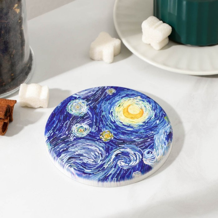 фото Подставка под горячее starry night, 10×10 см nobrand