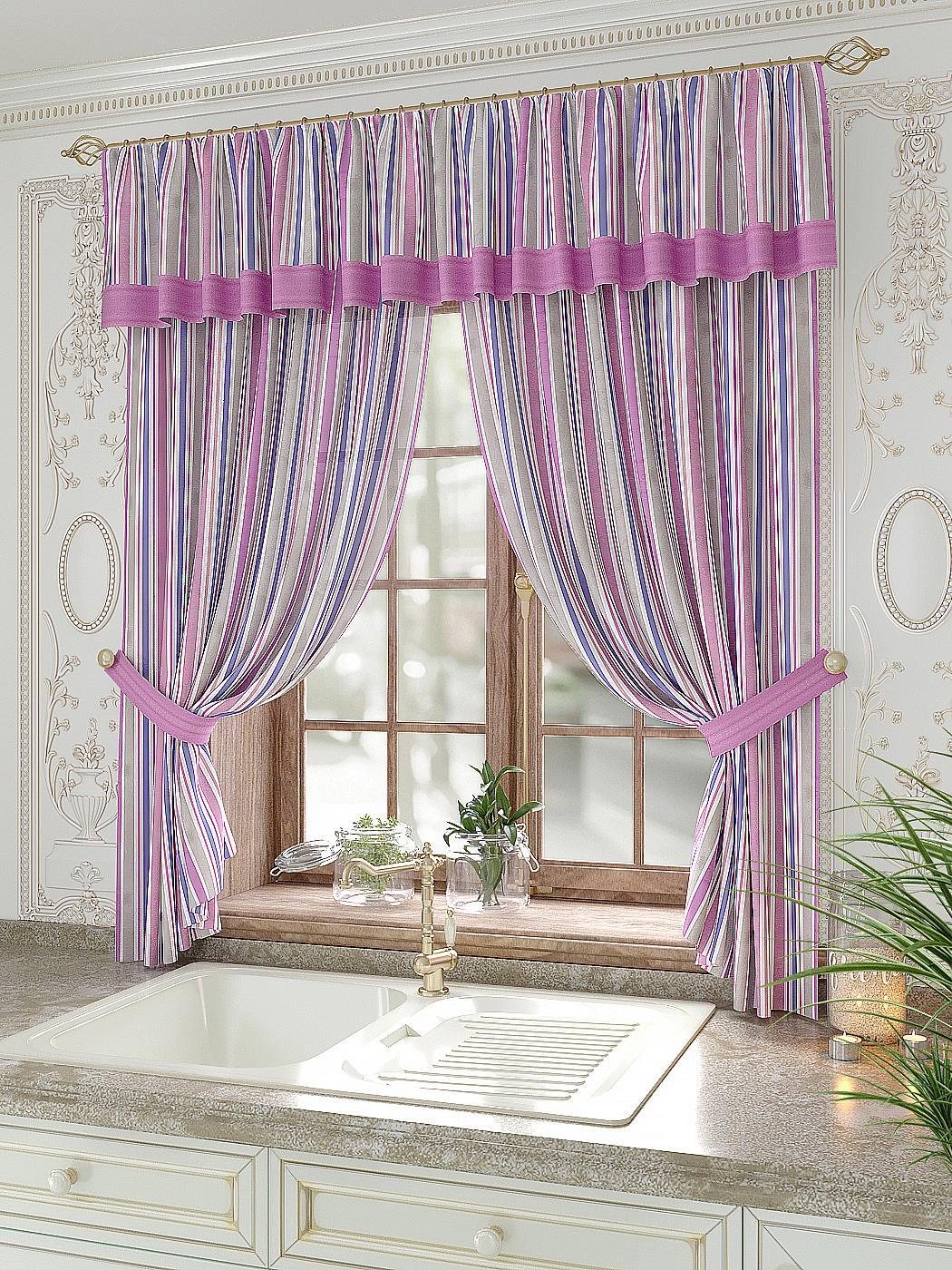

Комплекты штор AT HOME Дорнис высота 180 см, ширина 150 см, Белый, 934031