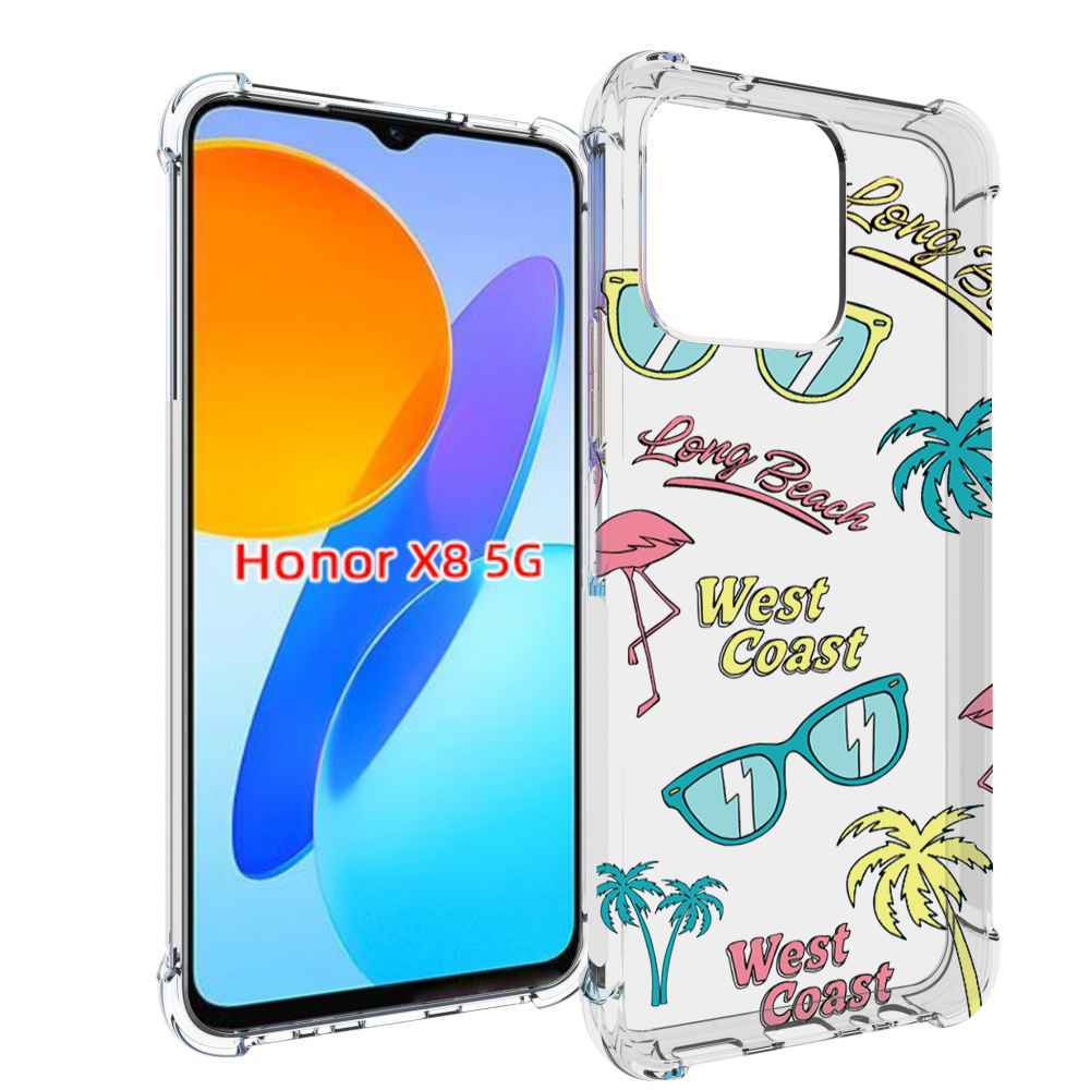

Чехол MyPads пляжные-декорации для Honor X8 5G, Прозрачный, Tocco