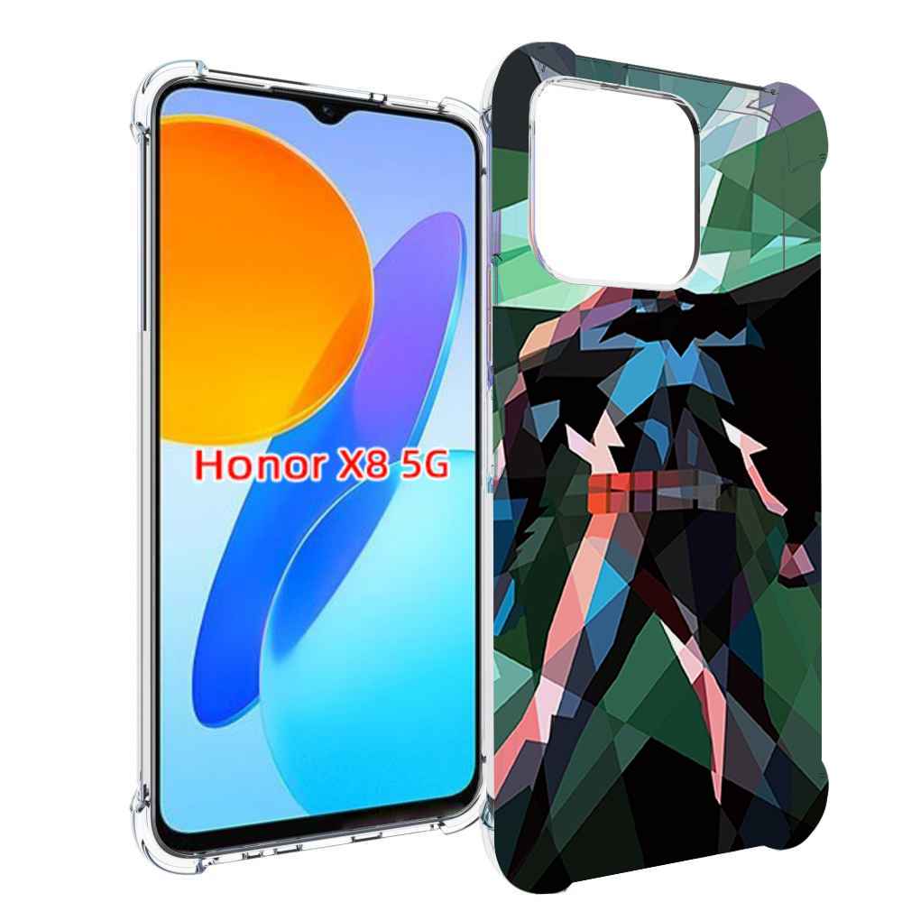 

Чехол MyPads полигональный-бэтмен-арт для Honor X8 5G, Прозрачный, Tocco