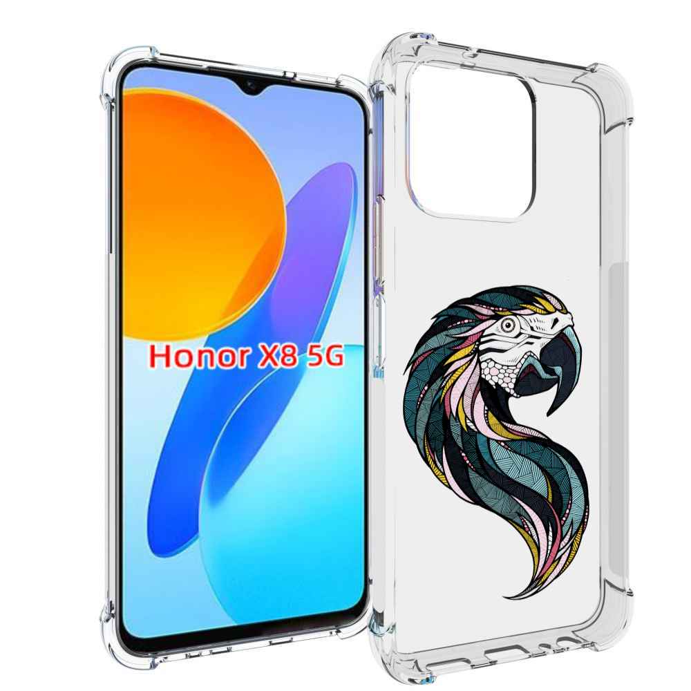 

Чехол MyPads полупопугай для Honor X8 5G, Прозрачный, Tocco