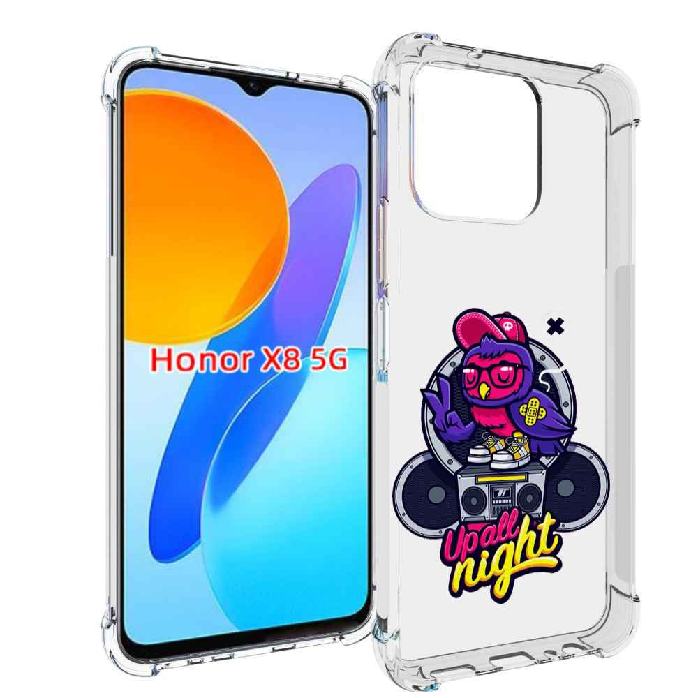 

Чехол MyPads попугай любит музыку для Honor X8 5G, Прозрачный, Tocco