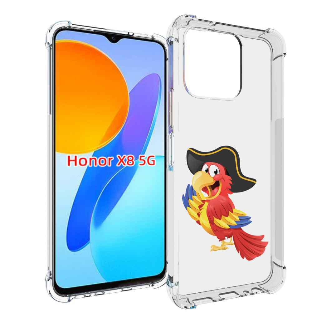 

Чехол MyPads попугай-пират для Honor X8 5G, Прозрачный, Tocco