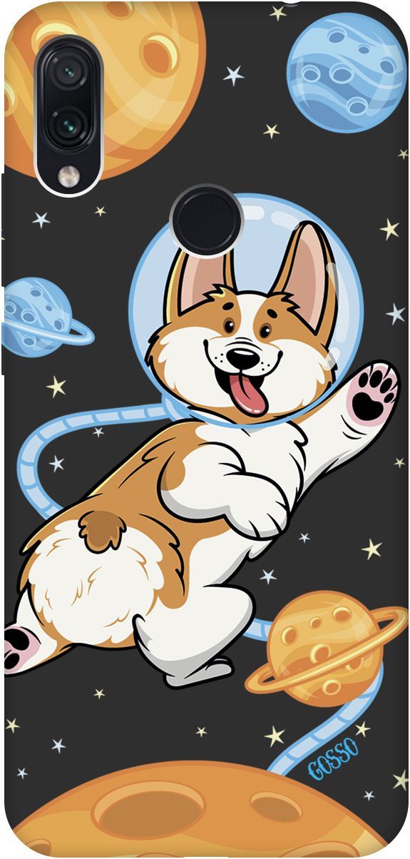 

Чехол на Xiaomi Redmi Note 7 "CosmoCorgi" черный, Черный;коричневый, 2638