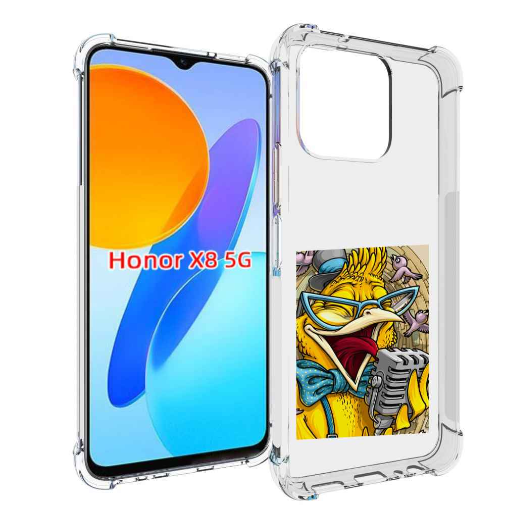 

Чехол MyPads поющая птичка для Honor X8 5G, Прозрачный, Tocco