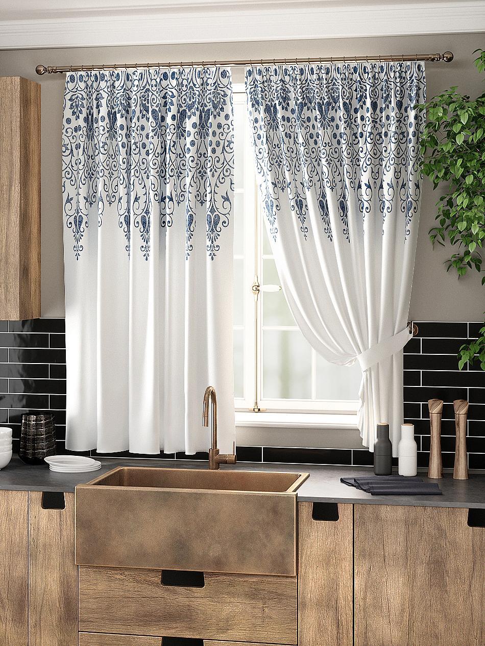 

Комплекты штор AT HOME Олтика высота 180 см, ширина 150 см, Белый, 961107