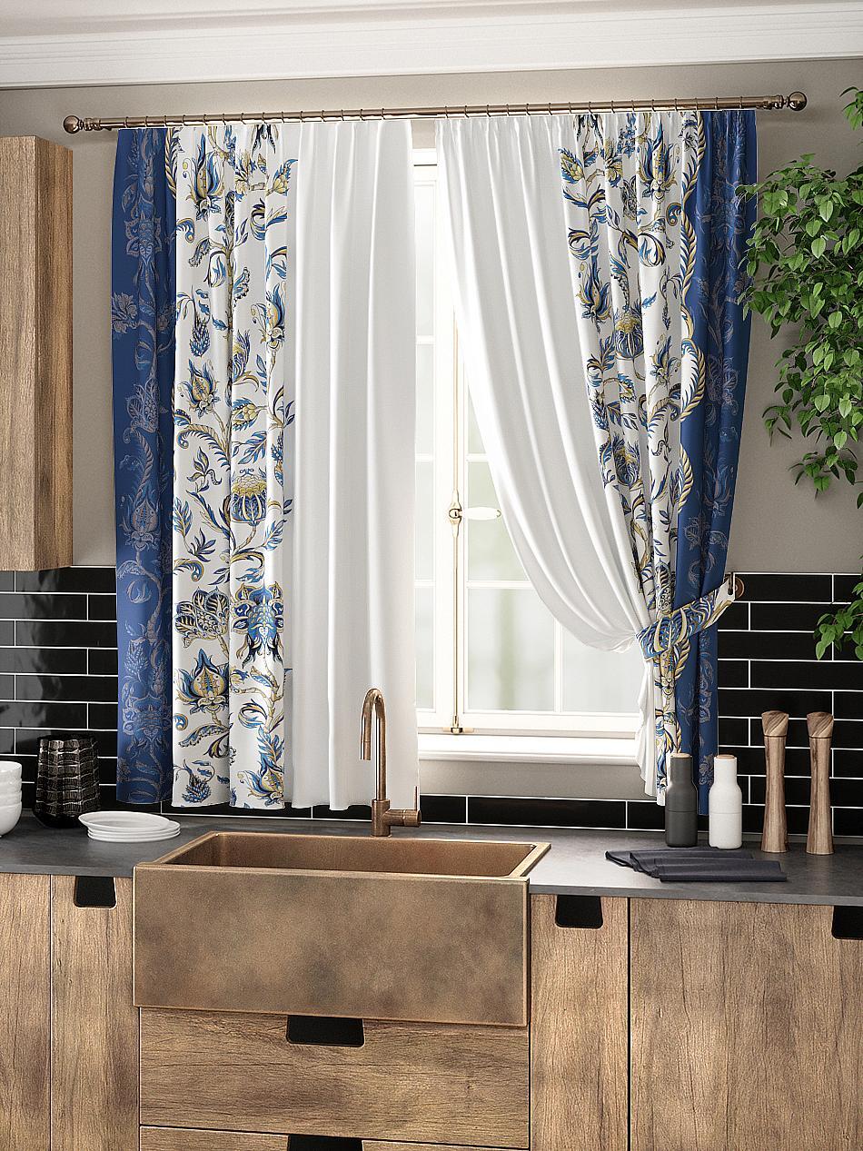 

Комплекты штор AT HOME Клапис высота 180 см, ширина 150 см, Белый, 961115