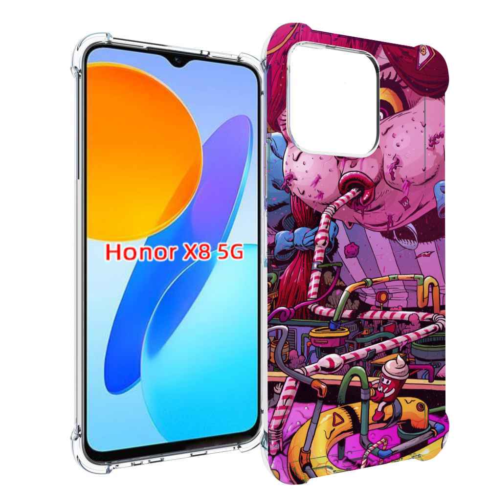 

Чехол MyPads прикольная сладкая картинка для Honor X8 5G, Прозрачный, Tocco