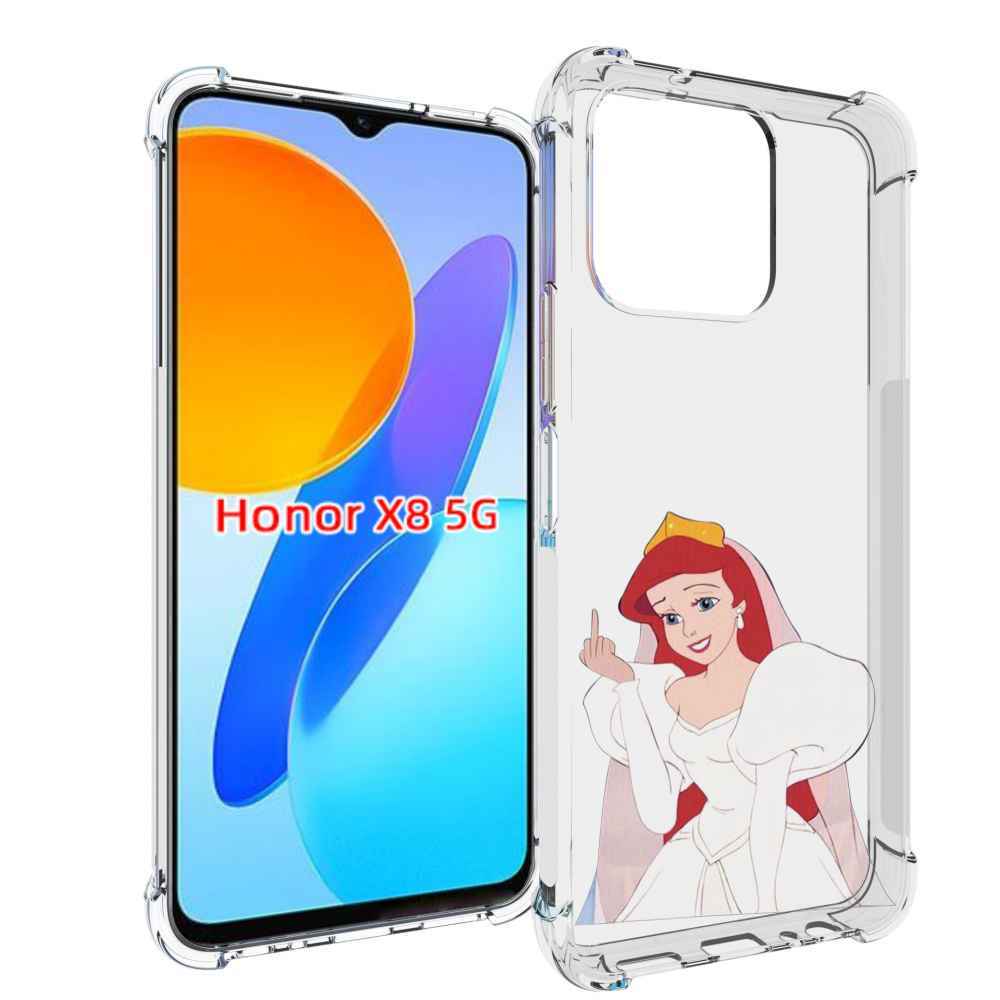 

Чехол MyPads принцесса-Русалочка-Ариель женский для Honor X8 5G, Прозрачный, Tocco