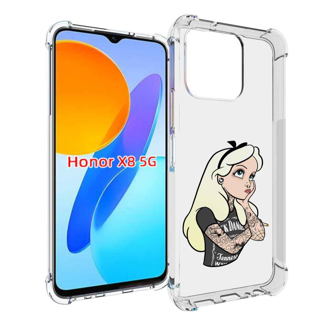 

Чехол MyPads принцесса-в-татуировках женский для Honor X8 5G, Прозрачный, Tocco