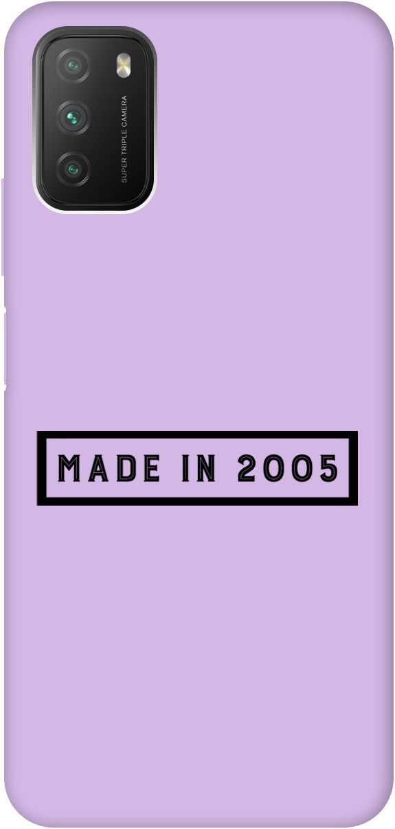 

Чехол на Xiaomi Redmi 9T "2005" сиреневый, Фиолетовый;черный, 5560