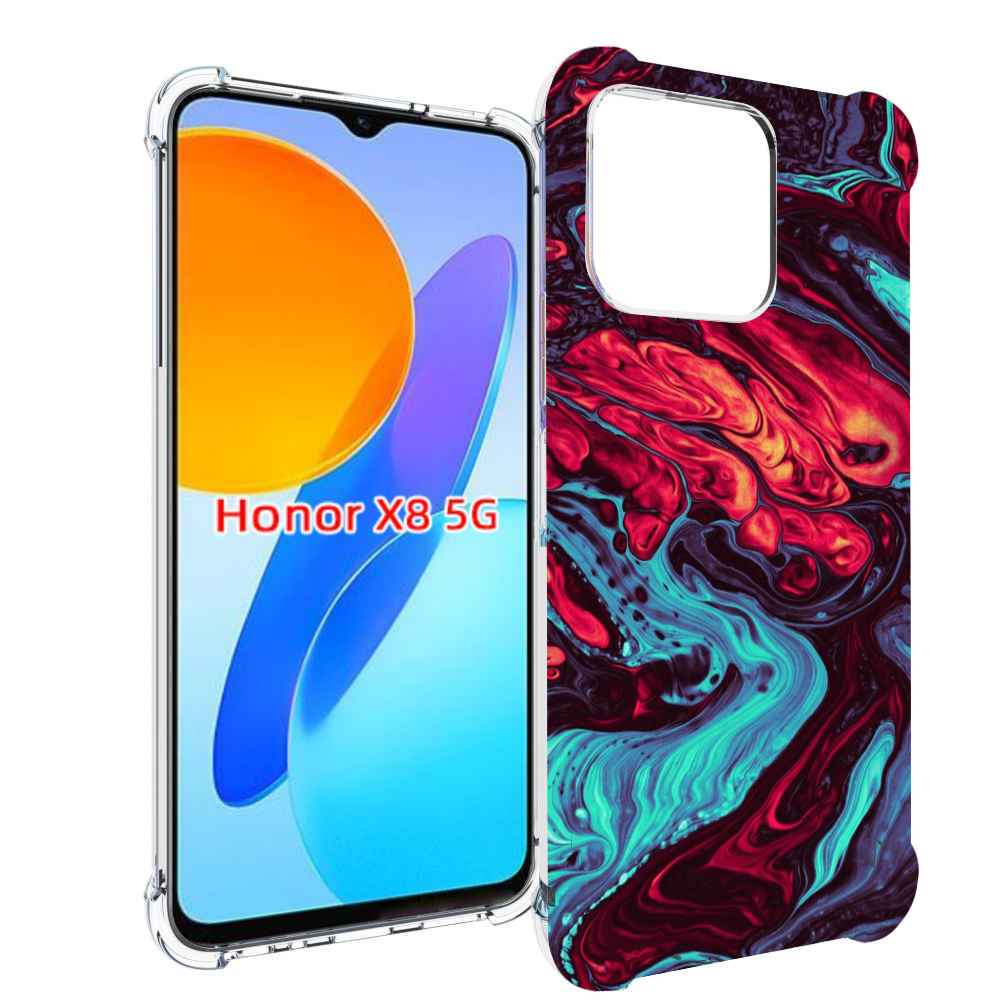 

Чехол MyPads разбавленная краска для Honor X8 5G, Прозрачный, Tocco