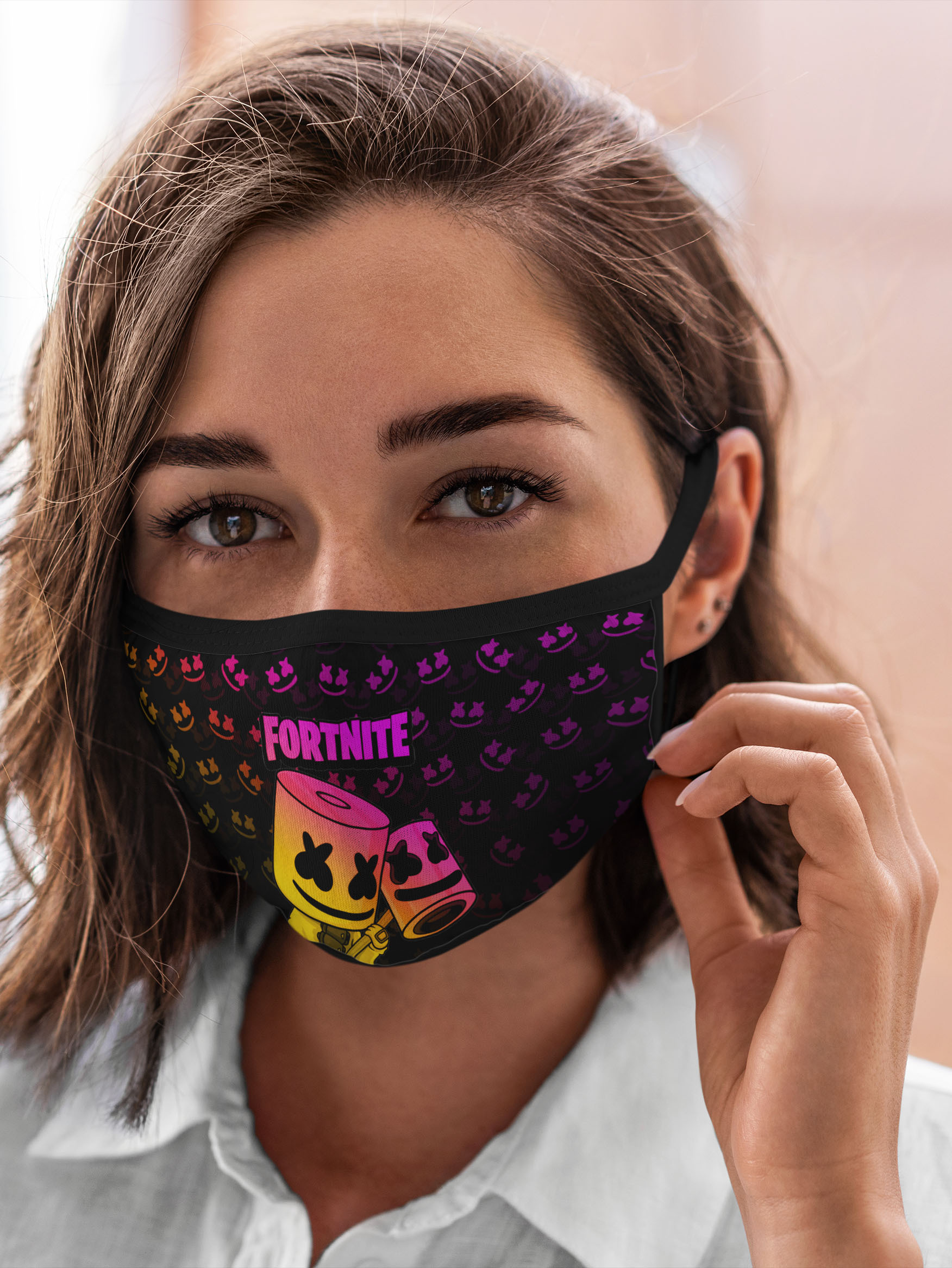 

Многоразовая маска унисекс Burnettie Fortnite Marshmello, Разноцветный, Fortnite Marshmello