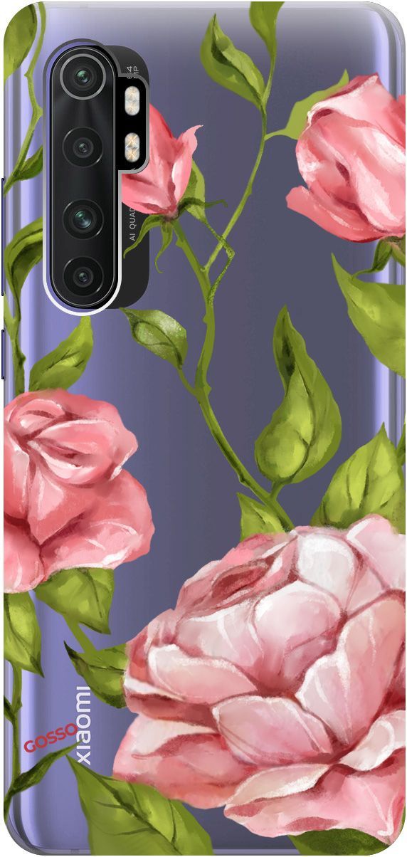 

Чехол на Xiaomi Mi Note 10 Lite "Amazing Roses" прозрачный, Прозрачный;белый, 154