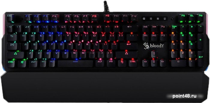 

Клавиатура A4 Bloody B885N механическая черный USB for gamer LED (подставка для запястий)