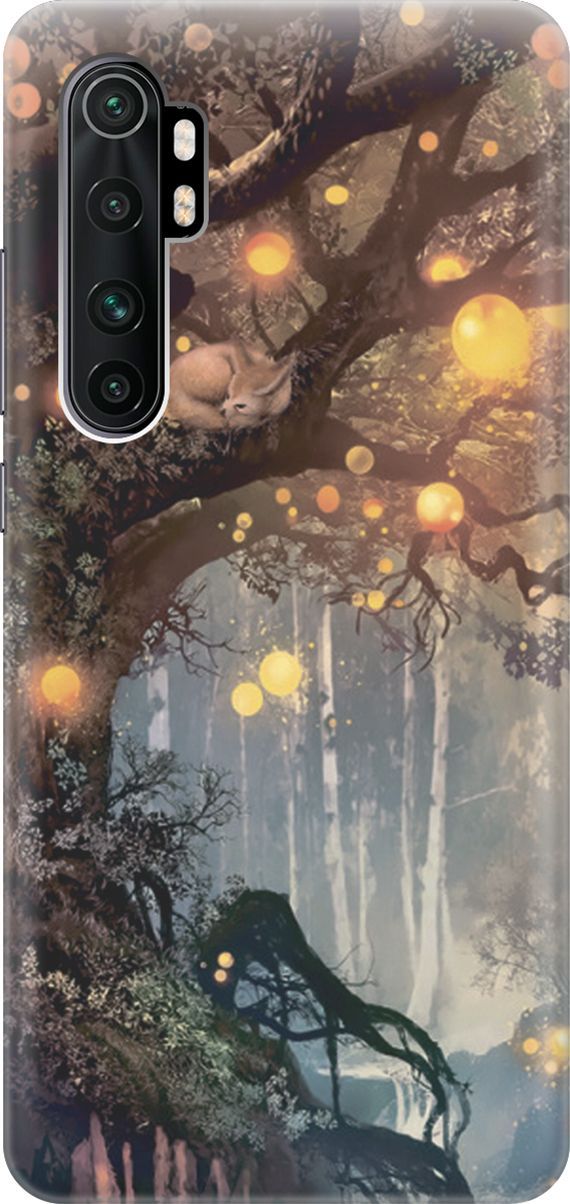 

Чехол на Xiaomi Mi Note 10 Lite "Лиса на древе", Желтый;оранжевый, 434