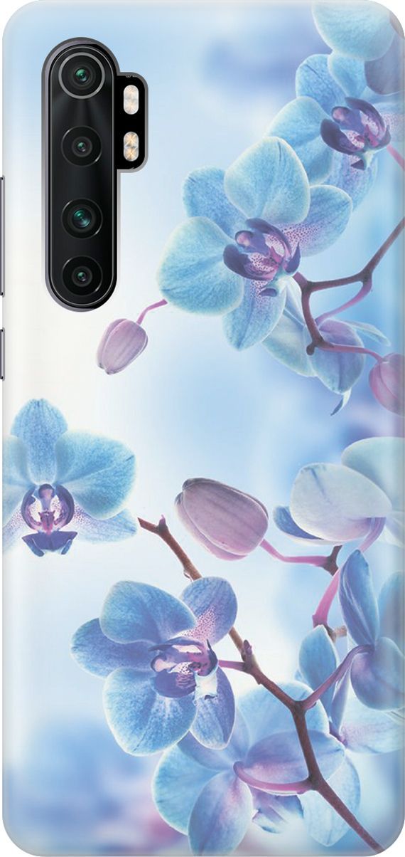 

Чехол на Xiaomi Mi Note 10 Lite "Голубые орхидеи", Голубой;серый, 434