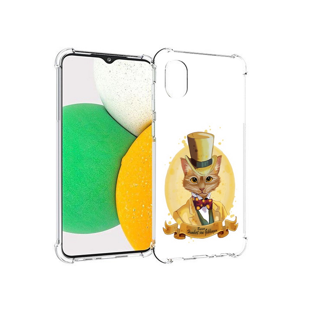

Чехол MyPads Tocco для Samsung Galaxy A03 Core кот юрист (PT224480.538.401), Прозрачный, Tocco