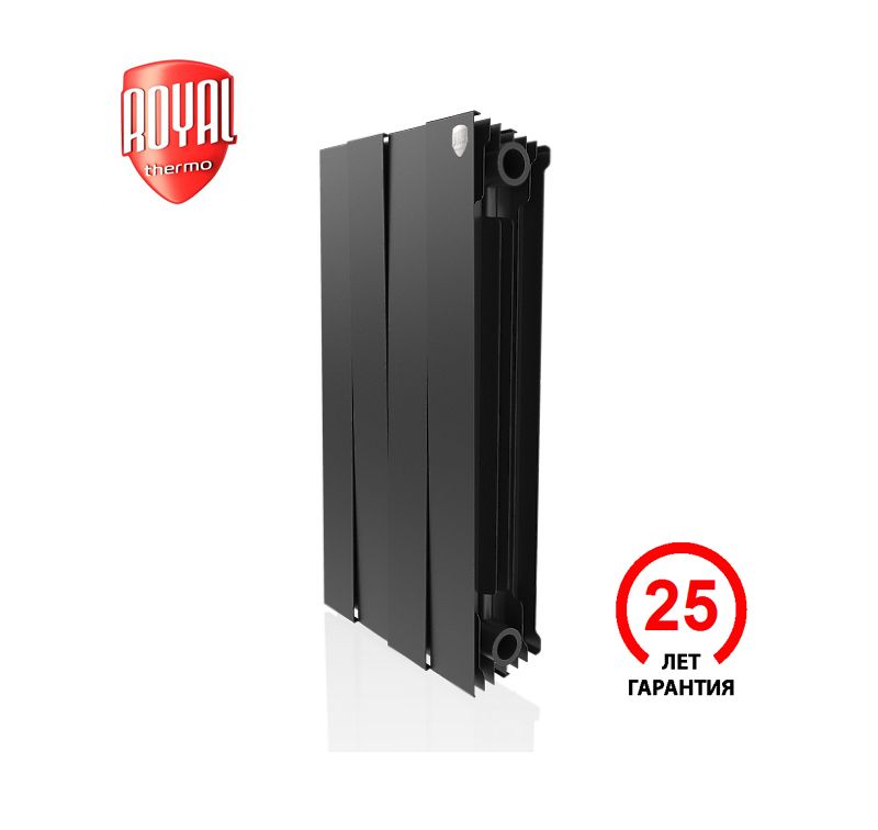 

Радиатор секционный биметаллический Royal Thermo PianoForte 500 Noir Sable - 4 секц., PianoForte 500
