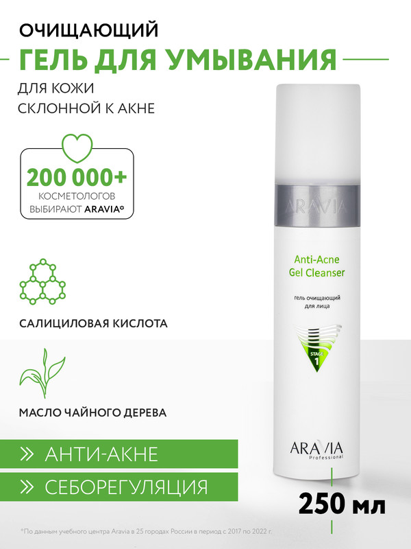 Гель для лица Aravia Professional Cleanser Gel для жирной и проблемной кожи 250 мл