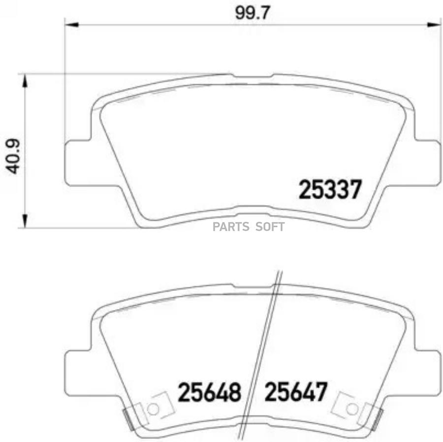 

Колодки Дисковые Задние Kia Opirus 3.8i V6 06> Brembo P30054 P30054