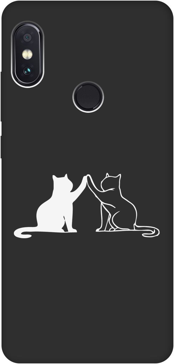 

Чехол на Xiaomi Redmi Note 5 "Cats W" черный, Черный;белый, 8485