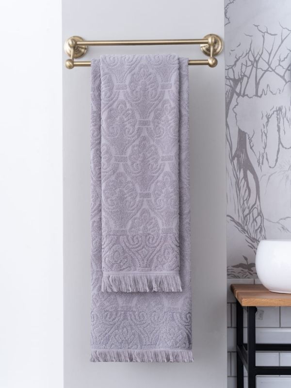 

Полотенце для лица Arya Home Fornarina ot3325771 хлопок, 90x50, бежево-серый, 1 шт, 8680943069979